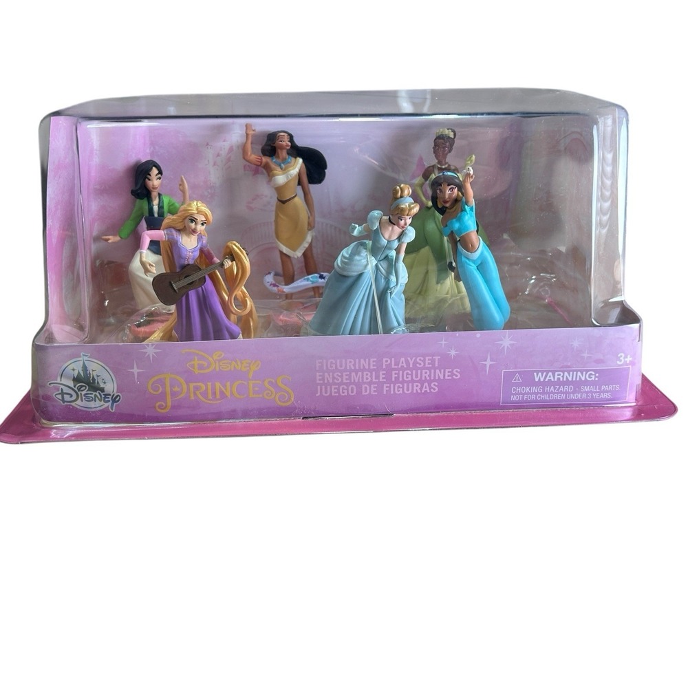 Disney Store PRINCESS DELUXE FIGURE PLAY SET NEW - 6 Princesses